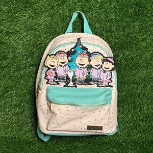 Bioworld Peanuts Snoopy & Friends Christmas Tree Caroling Pink Backpack